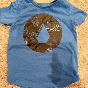 Volcom Leaf Print Blue Tee for Kids